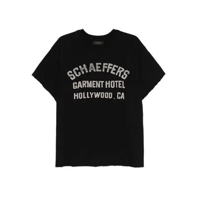 SCHAEFFER'S GARMENT HOTEL T SHIRTS BLACK