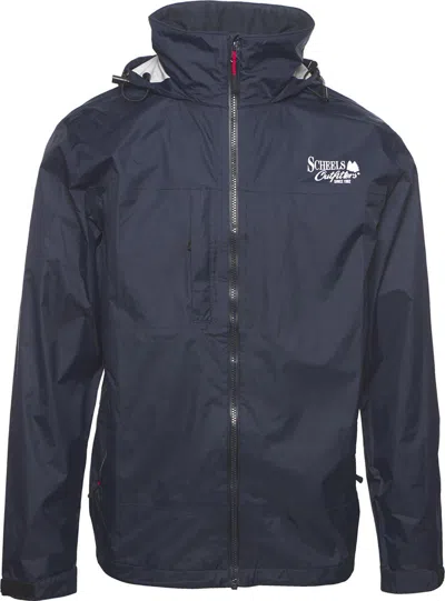 Scheels Outfitters Men's  Ultra Lite Rainwear Detachable Hood Rain Jacket In Blue