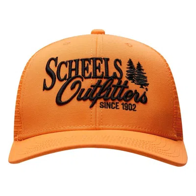 Scheels Outfitters Men's  Wordmark Blaze Orange Adjustable Hat