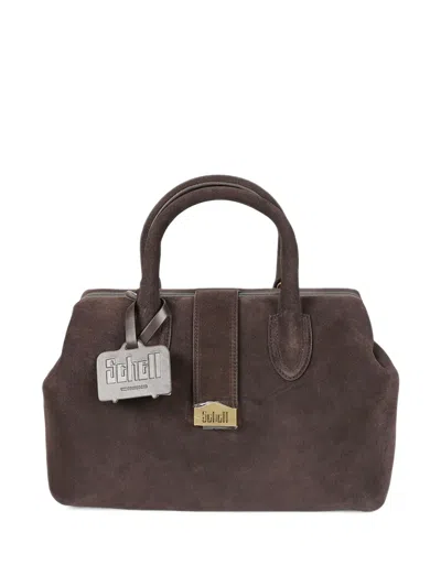 Schell Doctor Suede Logo-tag Tote Bag In Gray