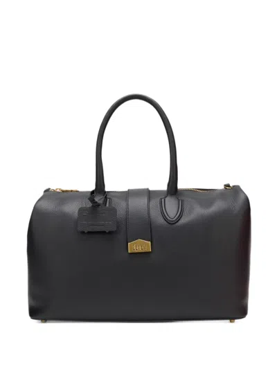 Schell Logo-plaque Leather Tote Bag In Yellow