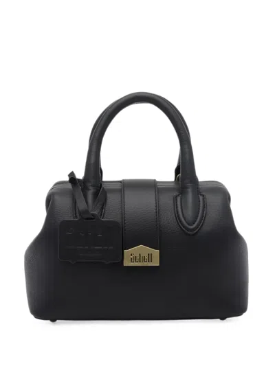Schell Logo-plaque Pebbled-leather Tote Bag In Black
