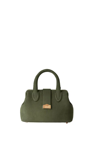 Schell Small Calfskin Doctor Bag With Adjustable Strap In Green