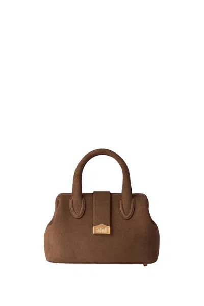 Schell Small Calfskin Doctor Bag With Detachable Strap In Brown