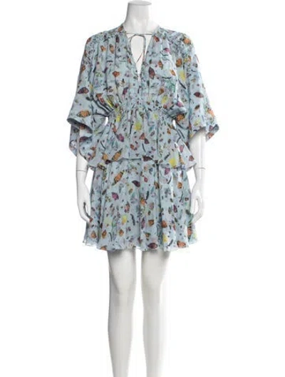 Pre-owned Schiaparelli 2016 Mini Dress In Blue