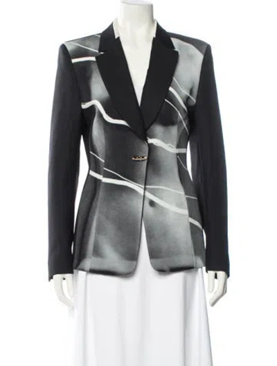 Pre-owned Schiaparelli 2018 Silk Blazer In Black