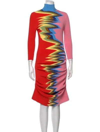 Pre-owned Schiaparelli 2019 Midi Length Dress In Pink/red