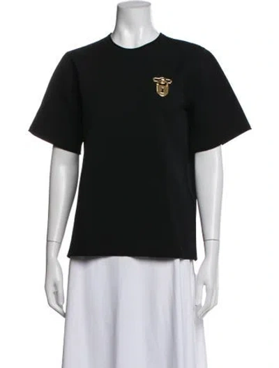 Pre-owned Schiaparelli 2021 Crew Neck T-shirt In Black
