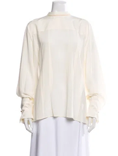 Pre-owned Schiaparelli 2021 Silk Blouse W/ Tags In Neutral