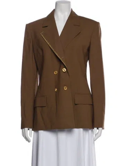 Pre-owned Schiaparelli 2021 Virgin Wool Blazer In Brown