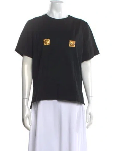 Pre-owned Schiaparelli 2022 Crew Neck T-shirt In Black