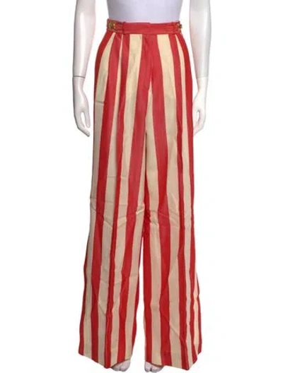 Pre-owned Schiaparelli 2022 Wide Leg Pants In Red