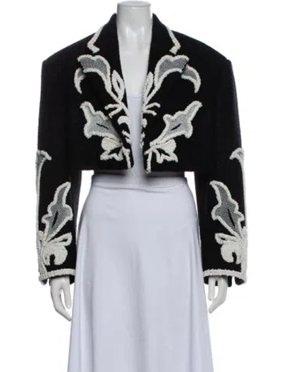 Pre-owned Schiaparelli 2023 Printed Evening Jacket W/ Tags In Black