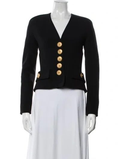 Pre-owned Schiaparelli 2023 Wool Blazer In Black