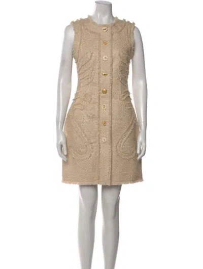 Pre-owned Schiaparelli 2024 Mini Dress In Neutral