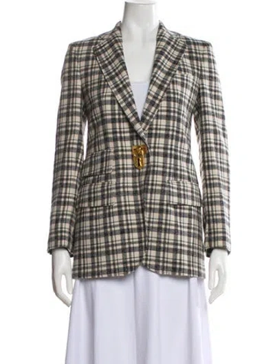 Pre-owned Schiaparelli 2024 Plaid Print Blazer In Multi