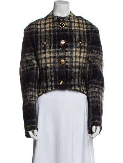 Pre-owned Schiaparelli 2024 Virgin Wool Jacket W/ Tags In Gray