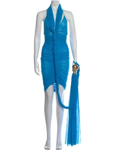 Pre-owned Schiaparelli 2025 Mini Dress In Blue