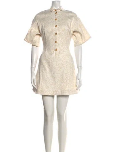 Pre-owned Schiaparelli 2025 Mini Dress In Neutrals