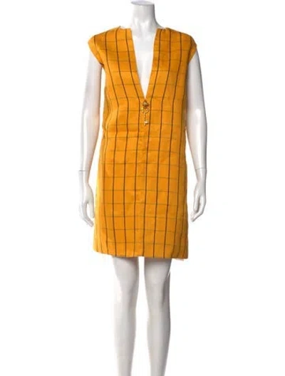 Pre-owned Schiaparelli 2025 Mini Dress In Yellow