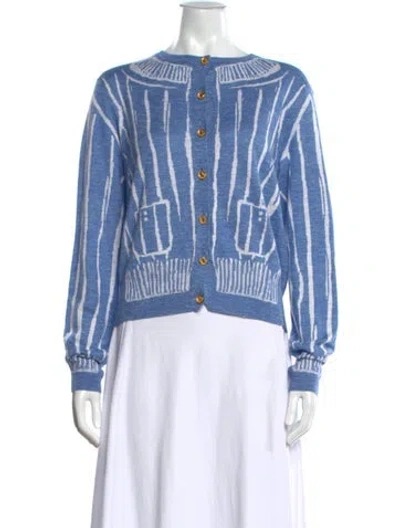 Pre-owned Schiaparelli 2025 Silk Sweater In Blue