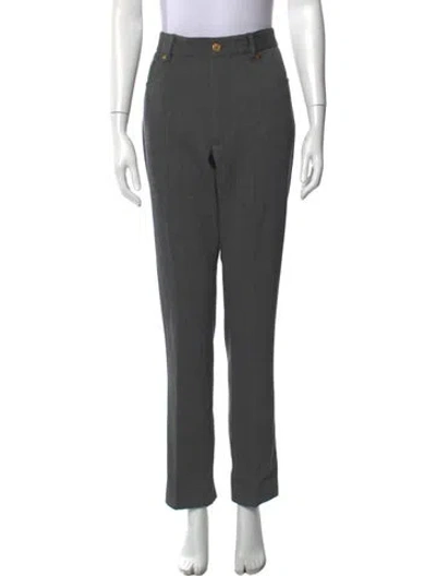 Pre-owned Schiaparelli 2025 Straight Leg Pants In Gray
