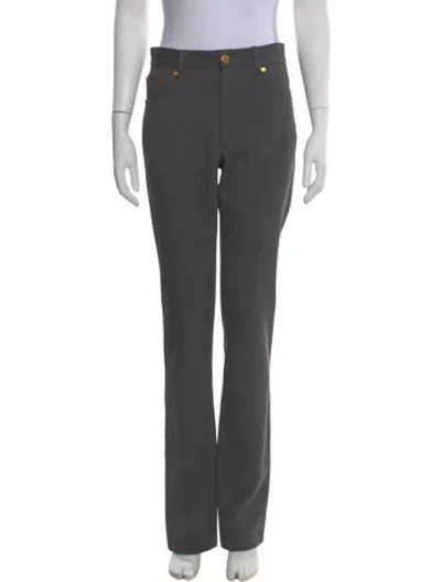 Pre-owned Schiaparelli 2025 Straight Leg Pants W/ Tags In Gray