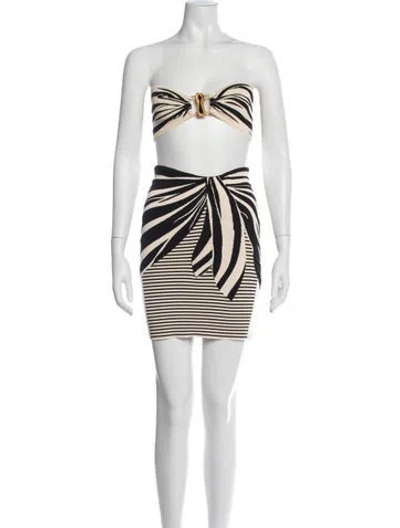 Pre-owned Schiaparelli 2025 Striped Skirt Set