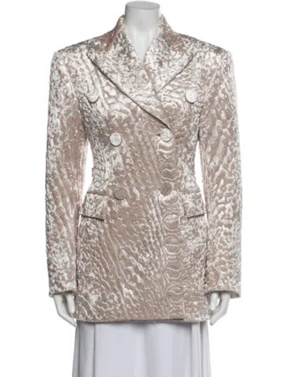 Pre-owned Schiaparelli 2025 Velvet Coat In Neutral