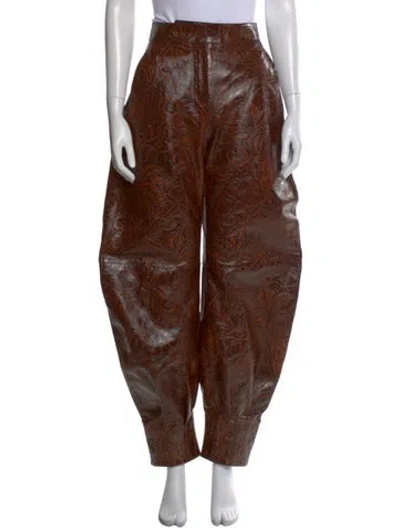 Pre-owned Schiaparelli 2025 Wide Leg Pants In Brown