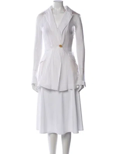 Pre-owned Schiaparelli 2026 Silk Blazer In White