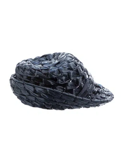 Pre-owned Schiaparelli Blue Weaved Top Hat