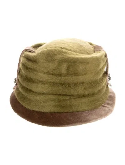 Pre-owned Schiaparelli Bucket Hat In Green