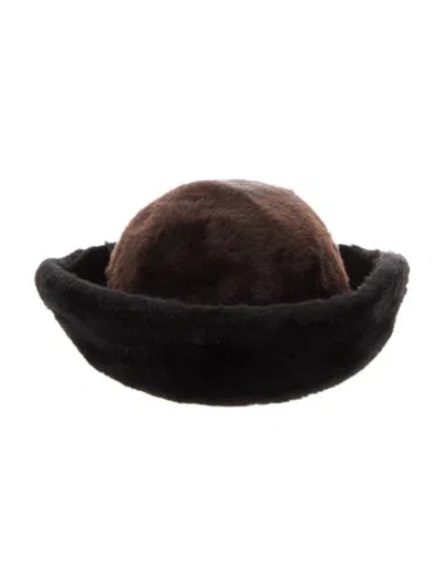 Pre-owned Schiaparelli Casual Fur Hat In Brown