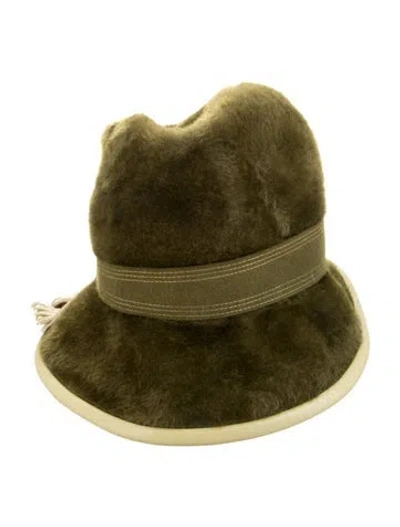 Pre-owned Schiaparelli Cloche Hat In Green