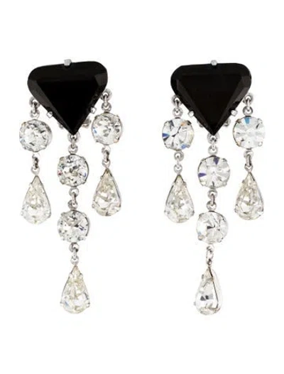 Pre-owned Schiaparelli Crystal Chandelier Earrings In Multi