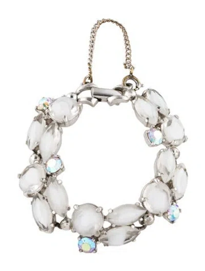 Pre-owned Schiaparelli Crystal Link Bracelet, 6.25"