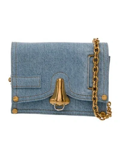 Pre-owned Schiaparelli Denim Nose Mini In Blue