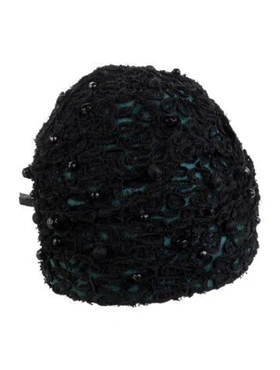 Pre-owned Schiaparelli Embellished Hat In Black
