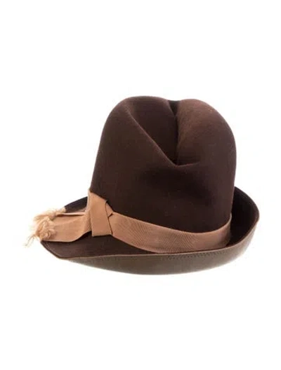 Pre-owned Schiaparelli Fedora In Brown