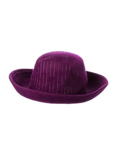 Pre-owned Schiaparelli Felt Gambler Hat In Purple