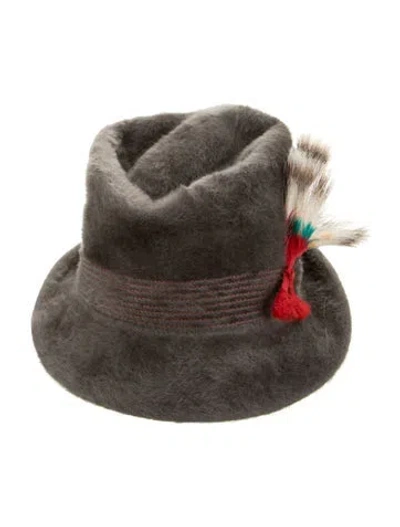 Pre-owned Schiaparelli Fur Hat In Grey