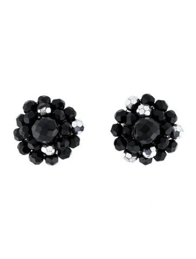 Pre-owned Schiaparelli Glass Bead Stud Earring In Multi