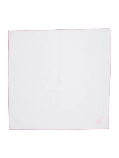 Pre-owned Schiaparelli Graphic Print Scarf In Pink/white
