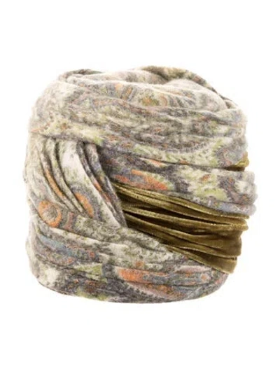 Pre-owned Schiaparelli Green Velvet Turban Hat