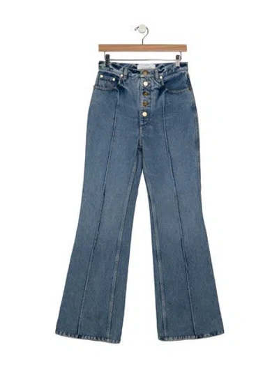 Pre-owned Schiaparelli High-rise Flared Jeans In Blue