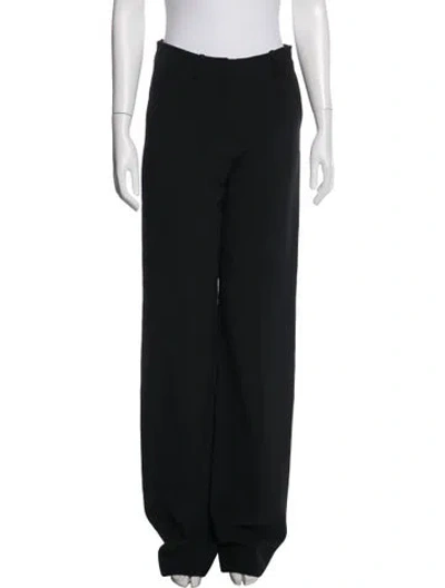 Pre-owned Schiaparelli Iconic Boyfit Wide Leg Pants In Black