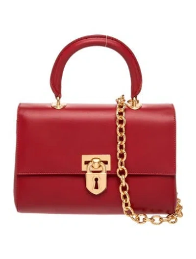 Pre-owned Schiaparelli Leather Secret Bag Medium In Red