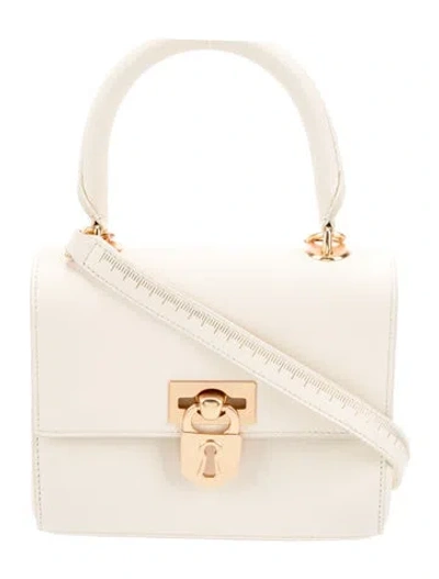 Pre-owned Schiaparelli Leather Shoulder Bag In Neutral