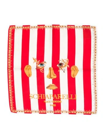 Pre-owned Schiaparelli Leather Striped Scarf